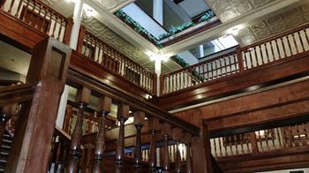 Spacious atrium building